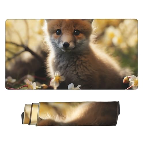 Tapis de souris de jeu antidérapant grand format avec bords cousus pour ordinateur portable