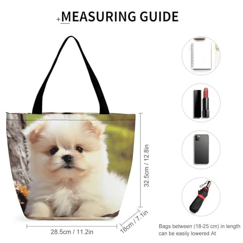 Tote Bag for Women Shoulder Bag Cute Dog Handbags for Travel Work Beach Bag2