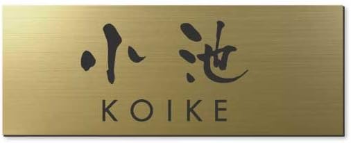 彫り込み済表札 アクリル APG2-G-3-3-小池 【完成品】