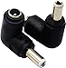 CGTime DC 5.5x2.5mm Male 90 Degree Angle to DC5.5x2.1mm Female Adapter 5 Volt DC Barrel Power Jack Charging Cable Connector for Tablet (DC5.5x2.5mm)(2pack)
