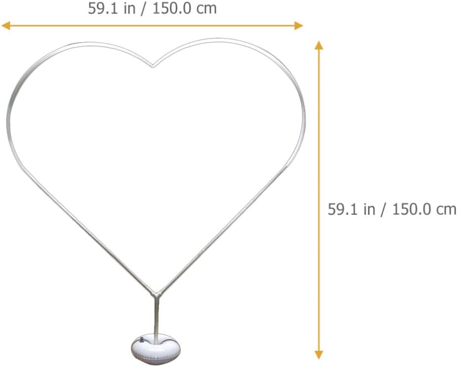 BESPORTBLE Heart Balloon Arch Kit Stand Frame with Water Stable Stand for Birthday