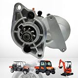 Starter Motor for Kubota Tractor Diesel Engine - 12V 1.4KW 9T Replacement Compatible with D1105 D1005 V1505 BX2200 RTV1100 RTV1140 RTV900 KX61-2 BX23 Models, OEM 16235-63012 16235-63010 16235-63011