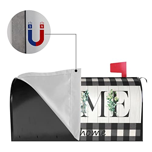 Spring Welcome Mailbox Covers Magnetic Standard Size 21X18 Inch Farmhouse Home Sweet Home Wreath Mailbox Cover Summer Mail Wraps Post Box Cover For Garden Home Decor #TOP3