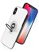 iPhone X Case, iPhone 10 Case With Ring Holder Kickstand, 360°Adjustable Ring Grip Stand Compatible with Magnetic Car Mount Anti-Fingerprint Slim Cover for Apple iPhone X (2017) 5.8 inch - White
