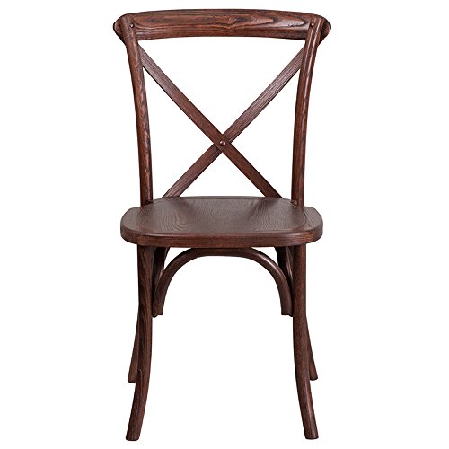 Image of Flash Furniture 2 Pack HERCULES Series Mahogany Cross Back Chair