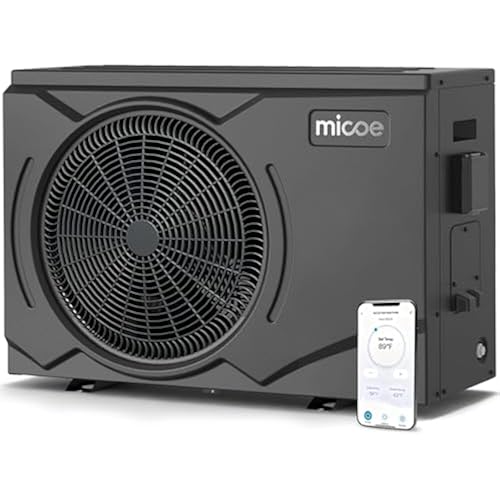 MICOE 100,000 BTU Pool Heat Pump, Inverter Pool Heater for 26,000 Gal Pools