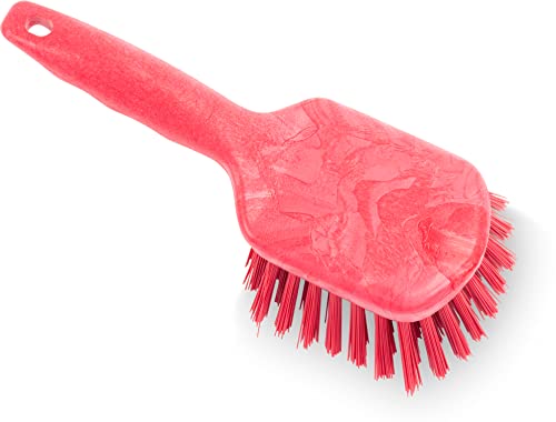 Image of SPARTA 40541EC05 Plastic Scrub Brush, Utility Brush, Kitchen Brush With Hanging Hole For Cleaning, 8 Inches, Red - (Pack of 1)