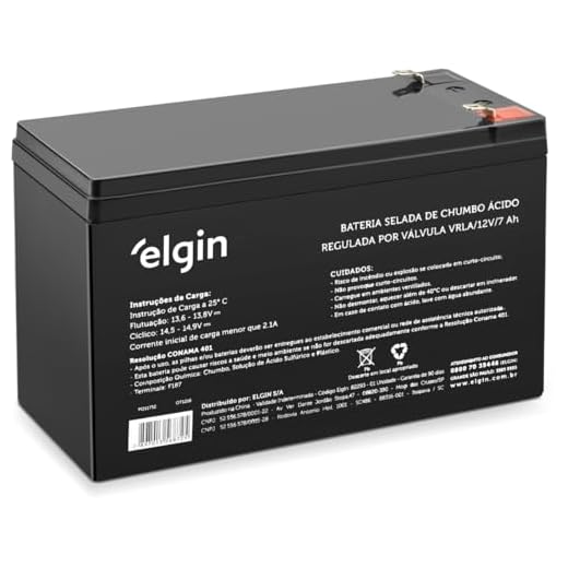 Bateria Selada, Elgin, 12V, Chumbo, Vrla, 7Ah