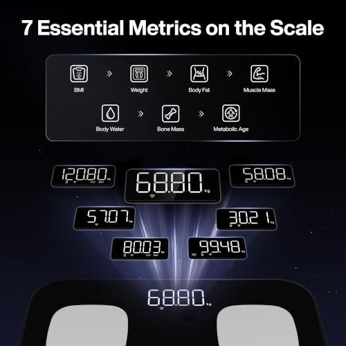 Image of Speediance Smart Scale for Body Weight, 8-Electrode Digital Bathroom Scale for Body Weight, Body Fat, BMI, Muscle Mass, Full Body Composition Analyzer with WiFi, Highly Accurate, 400 lb Capacity