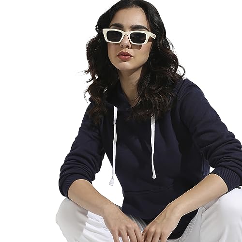 Image of PINACOLADA Women's Pullover Hoodie with Kangaroo Pockets for Casual Wear | Hooded Neck | Long Sleeve | Drawstring Closure | Cotton Sweatshirt Crafted with Comfort Fit for Everyday Wear