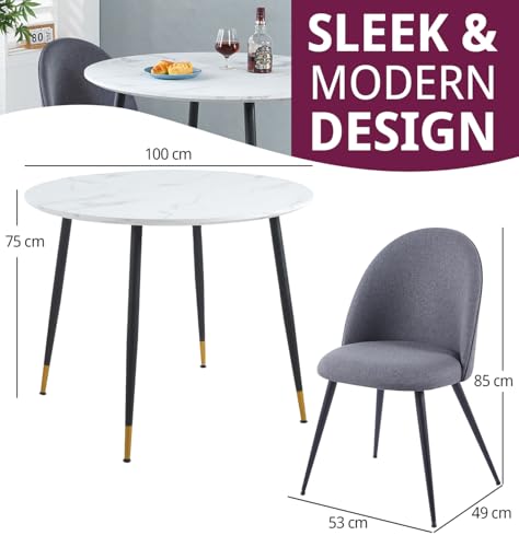 Mesa de comedor pequeña y 2 sillas cómodas contra espacios estrechos 4
