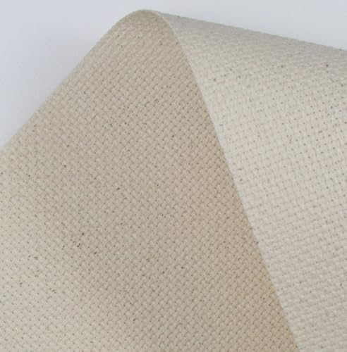 Image of KCS 19 inch x 28 inch(48cmx72cm) 14 Count Cotton Aida Cloth Cross Stitch Fabric (Oatmeal)