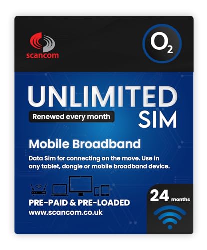 O2 Unlimited 5G Data SIM. Perfect for unlocked Phones, Routers, Tablets and Wifi Dongles - Activate anytime when you receive the SIM - Choose your Data Duration (24 Months)