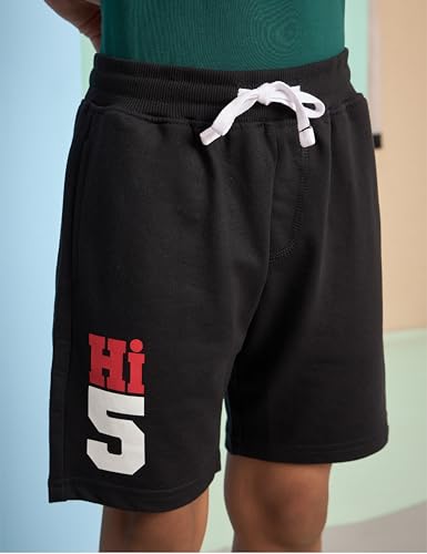 Image of Amazon Brand - Symbol Boys Cotton Rich Stretchable Knit Terry Shorts | Age 2-14 Years