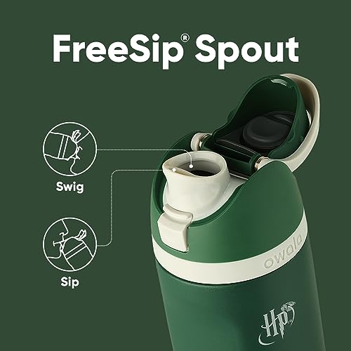 Owala Harry Potter FreeSip Garrafa de água isolada de aço inoxidável com palha, garrafa de água espo
