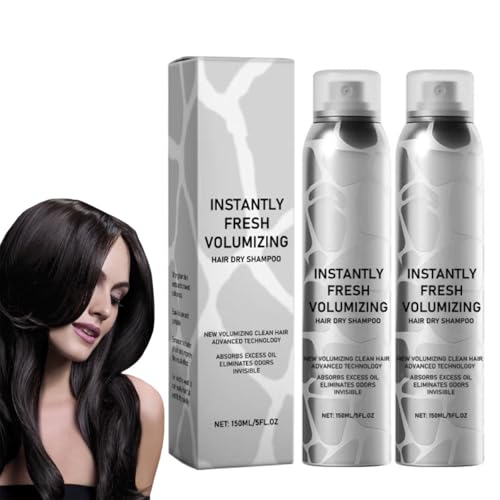 Instantly Fresh Volumizing Dry Shampoo, Ha-lov-ida Invisible Dry Shampoo,Natural Dry Shampoos Volumizing Spray,Travel Dry Shampoos,Non-Greasy, Natural,Refreshing (2PCS)