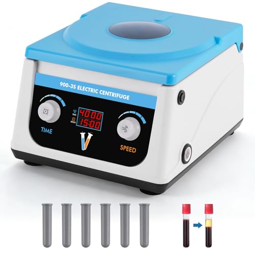 YUCHENGTECH Centrifuga da Laboratorio da Tavolo Bassa Velocità a Display LCD 4000 RPM Rotore 6x15ml Timer Digitale 0-99 min Forza 1878xg per Provette 5/7/10ml