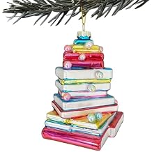 Glass Christmas Ornament, Book Christmas Tree, Book Ornament, Merry Book for Book Lovers, Christmas Ornament Gift