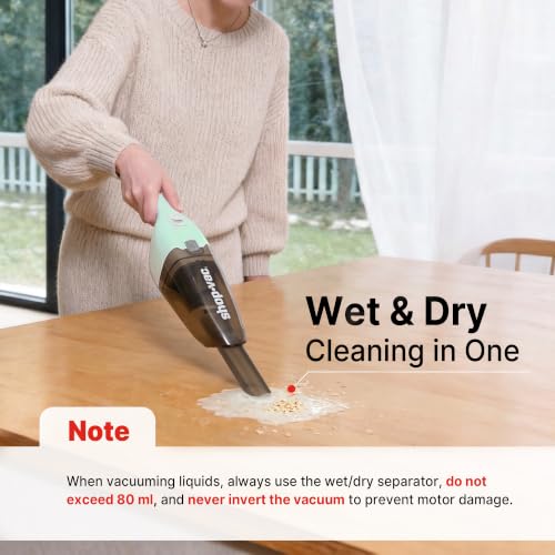 Image of Shop-Vac Wet /Dry Handheld Vacuum Cordless, Wall-Mounted Hand Vac, Green