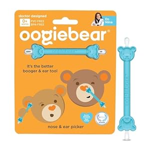 oogiebear Baby Nose Cleaner & Ear Wax Removal Tool – Safe Booger & Earwax Removal for Newborns, Infants, Toddlers – Dual-Ended – Essential Baby Stuff