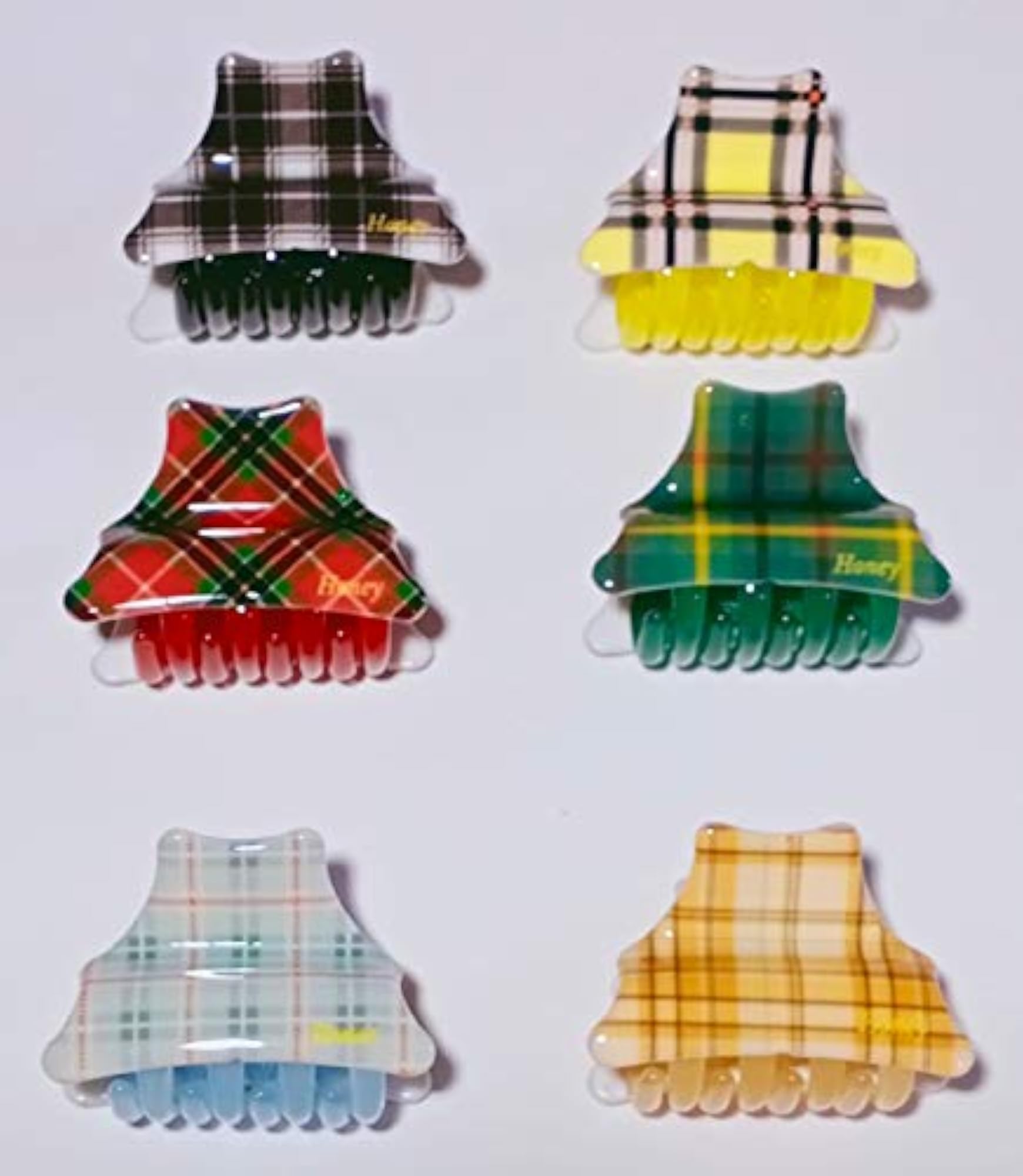 Multicolor Plastic Hair Clutcher/Claw Clip Pack of 6 for Women