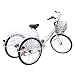 MuGuang Triciclo Adulto 24 Pulgadas 7 Velocidades Bicicleta 3 Ruedas Adulto con...