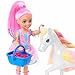 Barbie A Touch of Magic Chelsea Small Doll & Pegasus Playset with Stable, Slide, Pet Bunny 10+ Accessories, Color-Change Winged Horse Toy