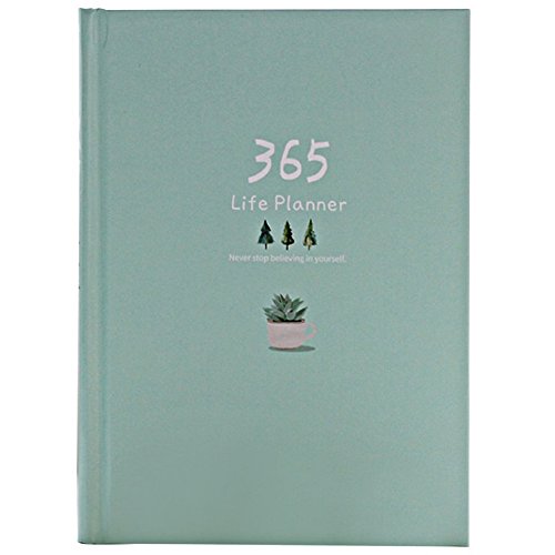 Agenda journalier 2018 MyLifeUNIT - Format A5 - 114 Feuilles - 228 pages - 18,2 x 13,5 x 1,6 cm 182 mm x 135 mm x 16 mm vert clair