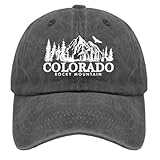 Colorado Rocky Mountain Baseball Hat American Sun Hat Pigment Black Womens Golf Hat Gifts for Grandma Baseball Cap