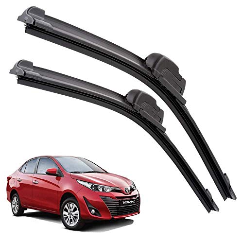 Image of Euro Care Windshield Car Wiper Blades Compatibility with Yaris (Model : 2018-Till Date) - Set of 2Pc (D-24,P-16)