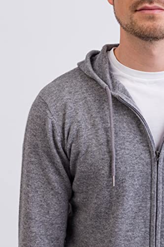 Pull à capuche homme 100% cachemire veste zippée haut de gamme