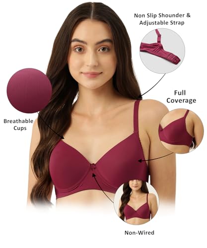 Image of LEADING LADY Women's Printed & Solid Lightly Padded T-Shirt Bra