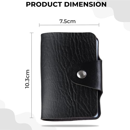 Image of Kraptick Pocket Cards Holder - Compact Lightweight Wallet for Credit and Debit Cards, Multi-Functional Card Organizer, Durable Card Carrier with 16 Slots for Easy Access & Storage (Black) (Pack of 2)