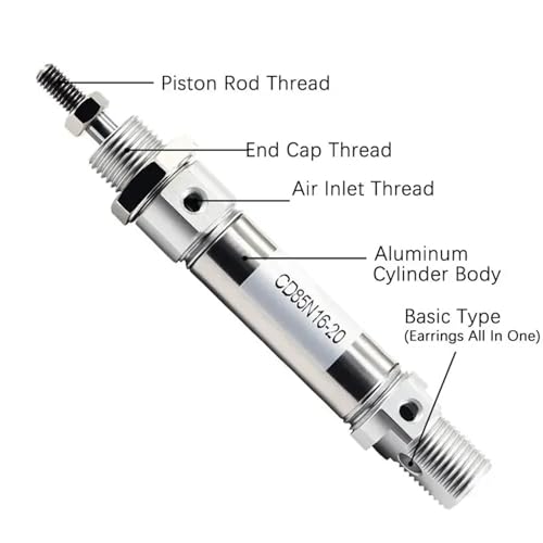 Cylindre pneumatique C85 double effet avec tige simple pour un mouvement linéaire précis