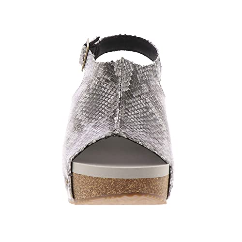 Image of Volatile Division Wedge Sandals for Women Featuring Cork Covered Bottom with EVA Insole and Rubber Outsole