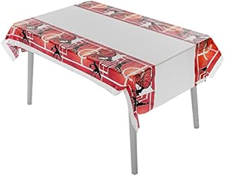 Cobee Disposable Tablecloth, Basketball Table Cloth, Rectangle Table Cover, Plastic Table Cloth for Outdoor Party Birthday March Decorations(Basketball Theme, 70x42inch/180x108cm)