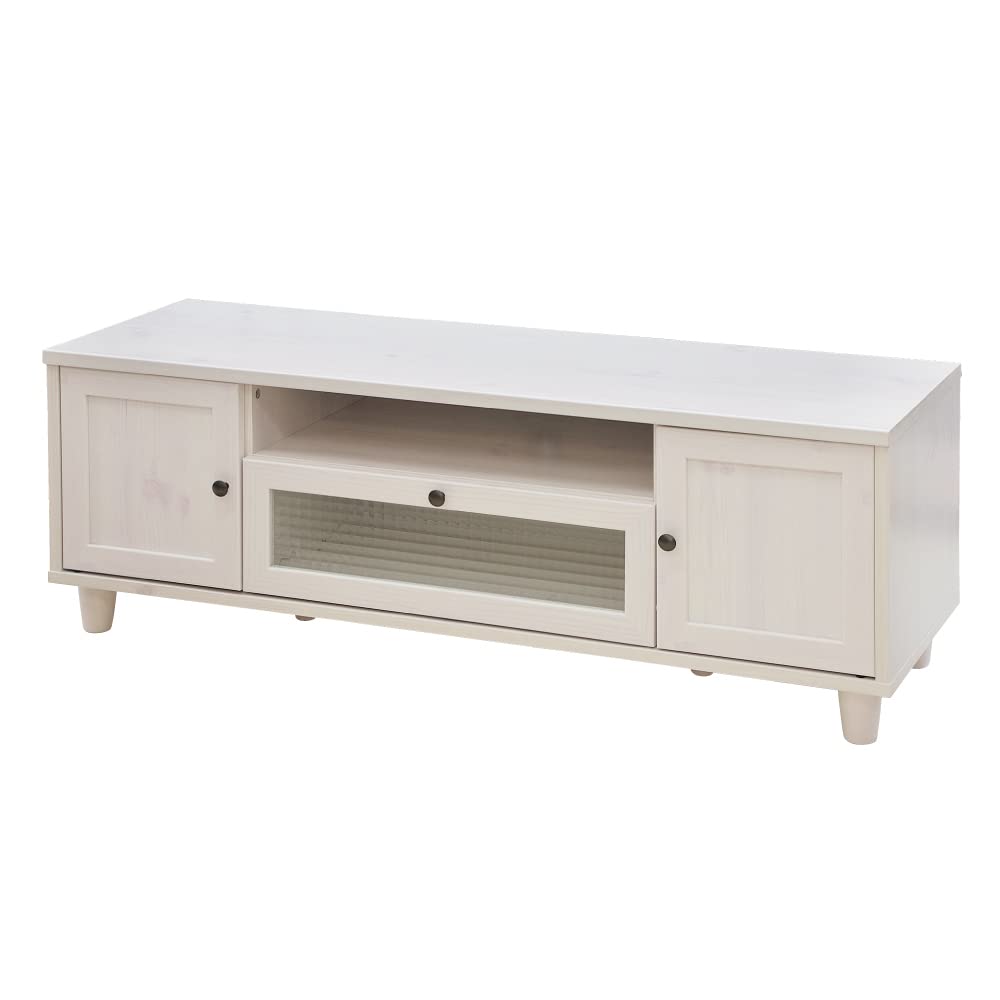 d払い可】120cm幅 テレビボード ロココ ホワイトウォッシュ