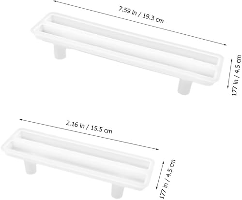 Miniatura 6 de 2 moldes de resina con mango de bandeja, moldes de fundición epoxi de silicona para hacer bandeja de joyería, plato, manijas de puerta de gabinete,