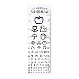 ULTECHNOVO Eye Chart, Wall Eye Visual Testing Chart Snellen Hanging Standard for Home Kindergarten 28 X 10.2inch