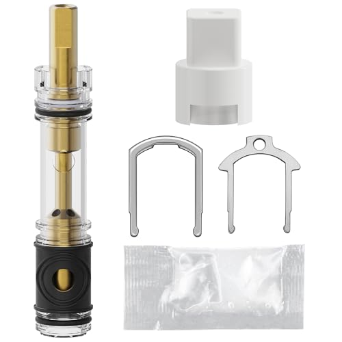 Upgraded 1225 Replacement Cartridge Kit for Moen One Handle Kitchen & Bathroom Faucet Compatible with Moen Push/Pull Shower Faucet Brass Construction