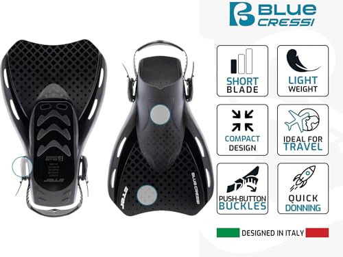 Aletas Cressi Star Cortas Ajustables con Talonera Abierta - Ligeras para Viaje, Diseño Robusto y Duradero - Diseñadas en Italia miniatura 4