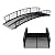 JSUN7 Metal Garden Bridge 8FT - Garden Bridges for Outdoors, Garden Bridge with Safety Guardrails, Decorative Footbridge Outdoor Bridge for Garden, Pond, Creek, Stream, Backyard, Black
