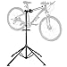 BAKAJI Cavalletto Treppiedi Riparazione Bici Altezza Regolabile 108/195cm Stand Supporto Manutenzione Bicicletta Girevole 360° in Acciaio Inox con Tensionatore e Vaschetta Porta Attrezzi Magnetica