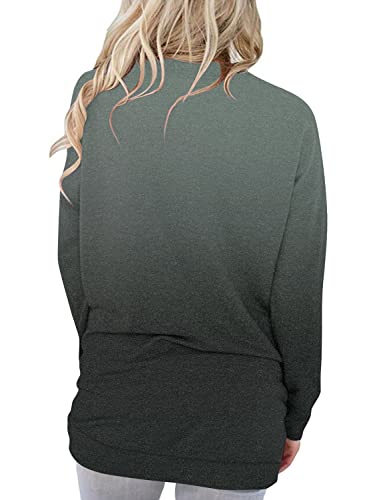 ONLYSHE Womens Crewneck Sweatshirt Casual Loose Fitting Tops Long Sleeve T Shirt