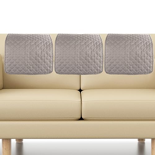 3pcs Copertura poggiatesta divano Copridivano in poliestere Copridivano con Penisola 57x38cm Antiscivolo Antimacchia Antipelo Moderno Copridivanos Chaise Longue Antigraffio marrone