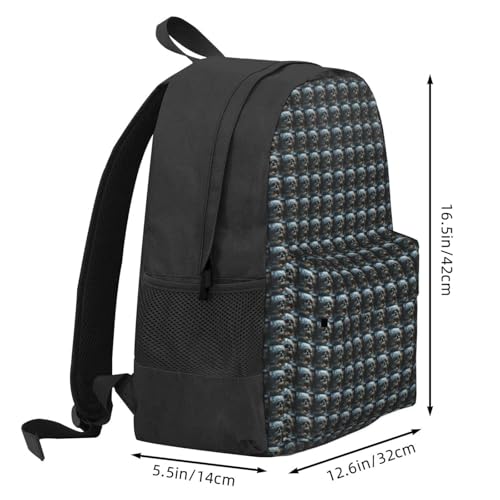 Mochila para adulto con estampado de calavera resistente al agua miniatura 3
