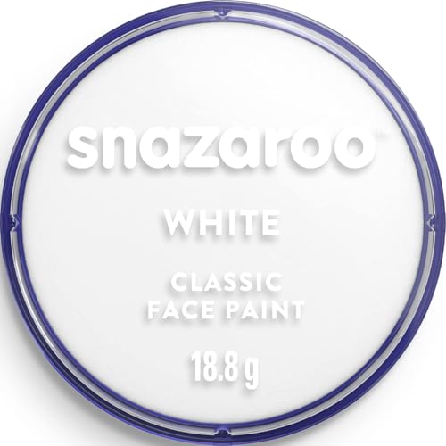 Snazaroo - Pittura Per Viso e Corpo, Trucchi da Viso per Travestimenti, per Bambini e Adulti, 18ML, Colore Bianco
