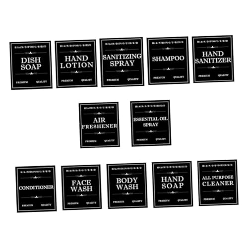 Happyyami 12 Hojas De Etiquetas Para Botellas Dispensadoras Etiquetas Adhesivas Para Organizar Botellas De Agua Etiquetas Autoadhesivas Para El Cuidado De La Piel Etiquetas Para