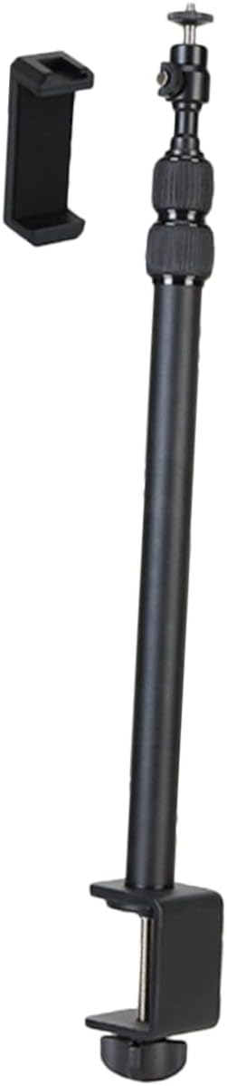 Adjustable Desk Camera Mount Stand for Light Webcam Telescopic Clamp Bracket for Photography Streaming Rotation Support for Mobile Devices