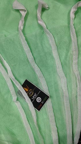 Image of Multicolor Soft Cotton Mosquito net Double Bed King Size | Pure Cotton Mosquito net (Green, 7x8)